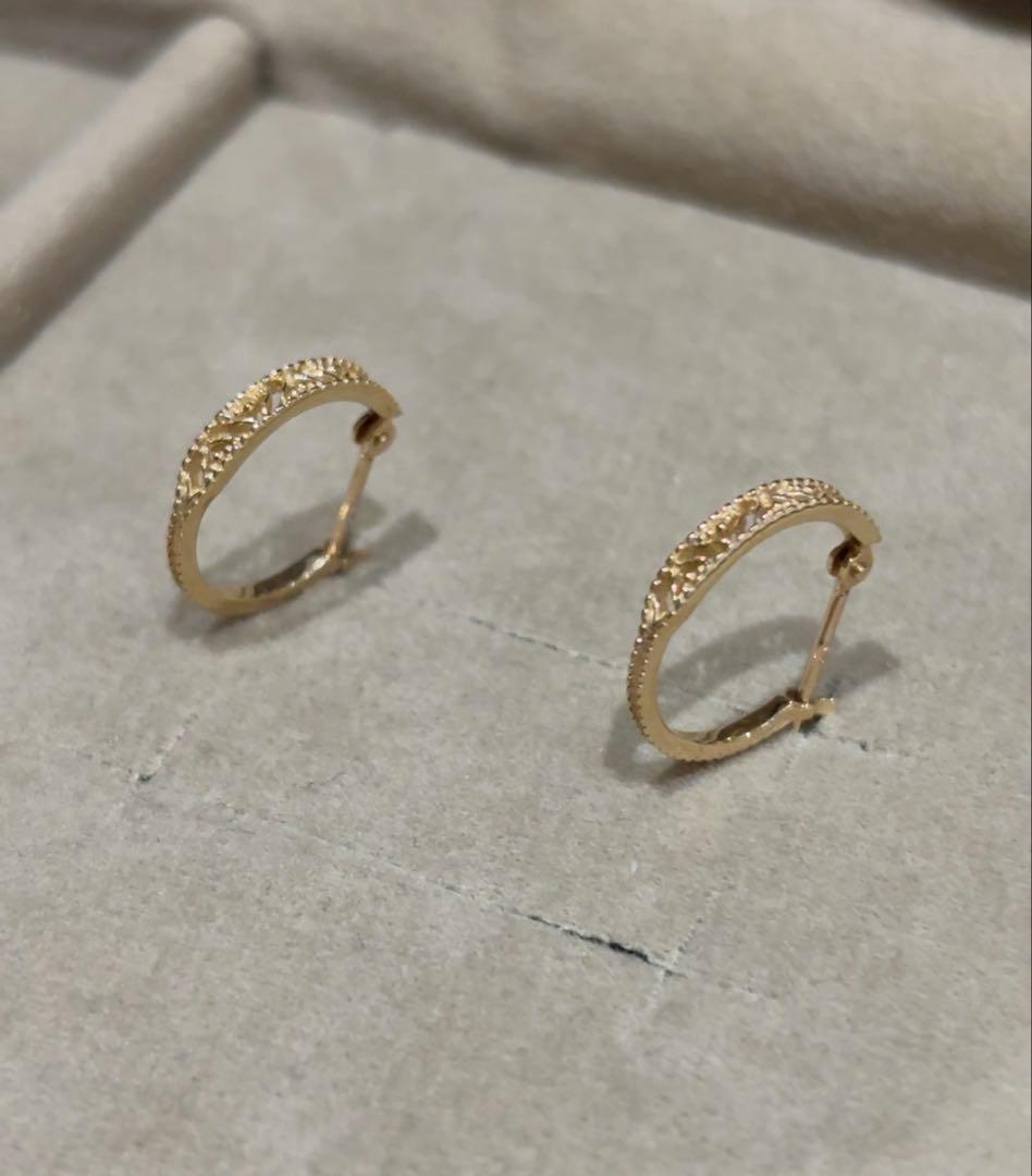 agete 10k フープピアス