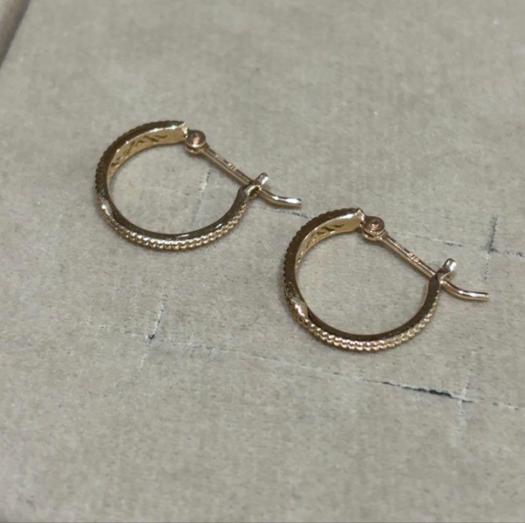 agete 10k フープピアス