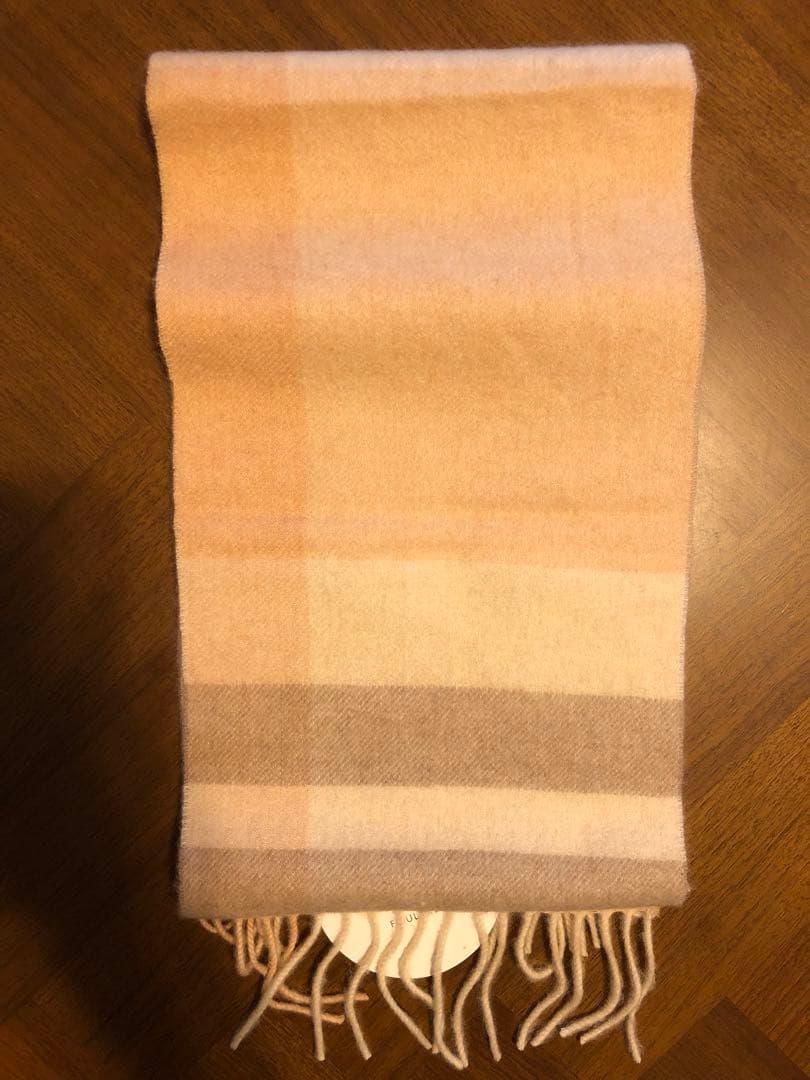 【新品】Chloe カシミア 100% マフラー チェック ピンク ベージュ