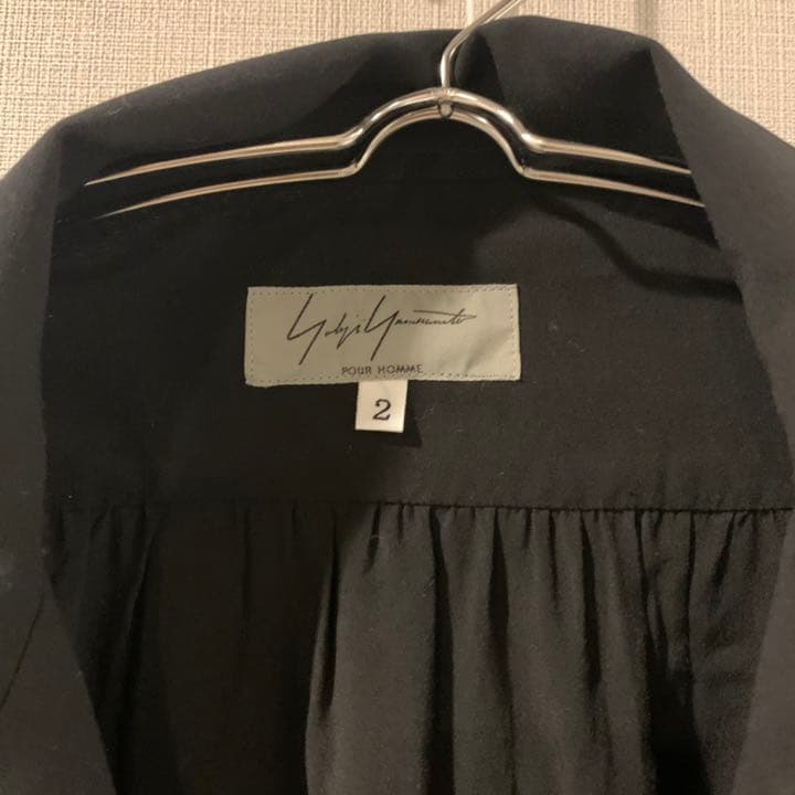 ヨウジヤマモト　レーヨン　オープンカラー　コート