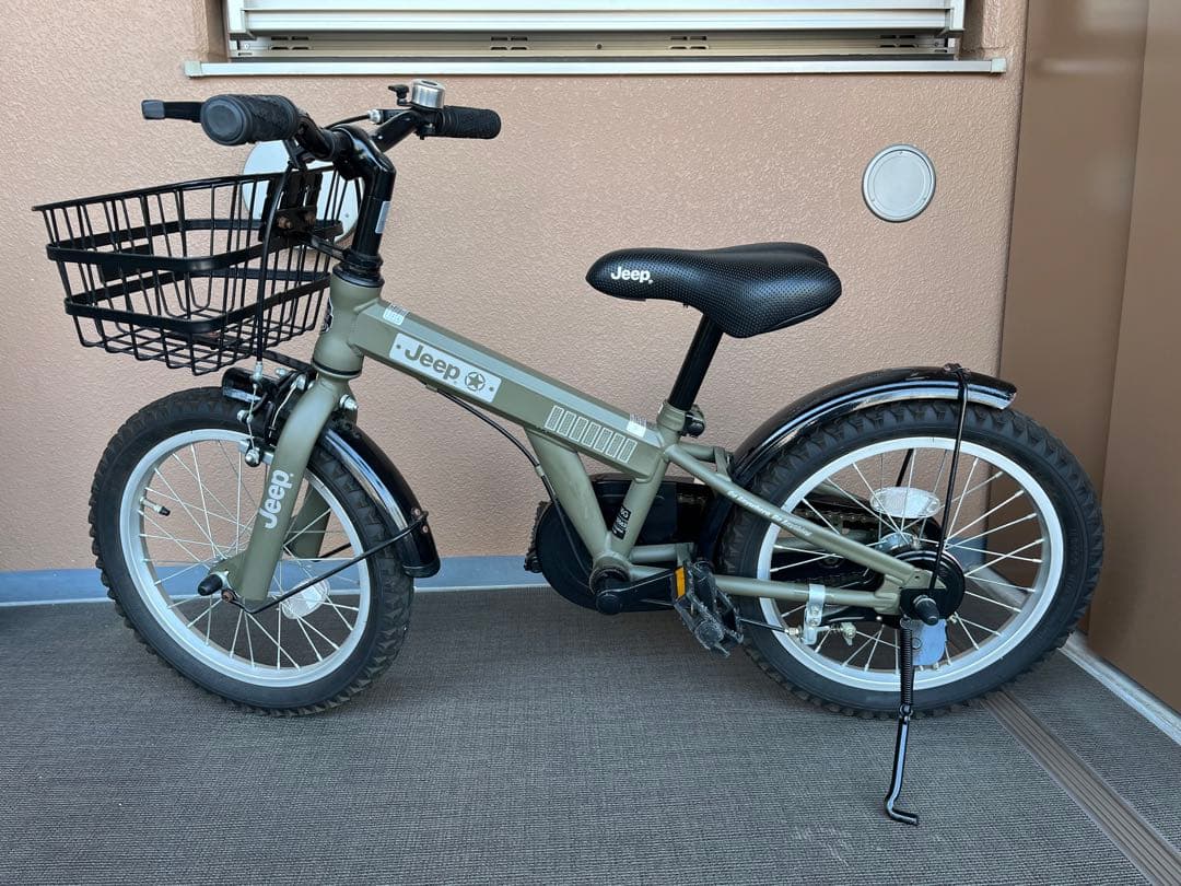 Jeep 自転車16インチ　カーキ　子供　滋賀　引渡し