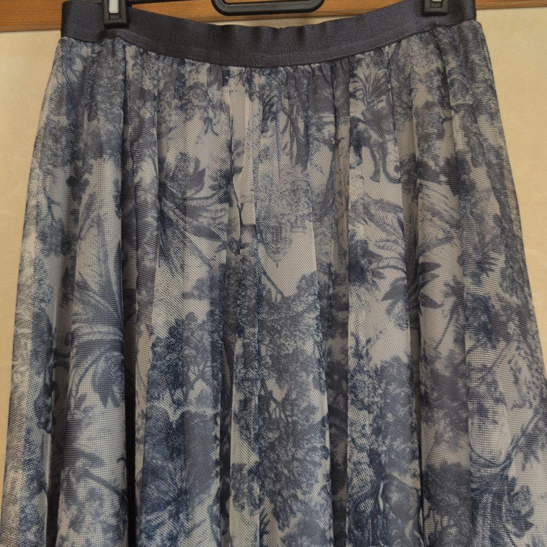 エポカＳＴＯＲＩA★ブルーフラワー柄★フレアースカート