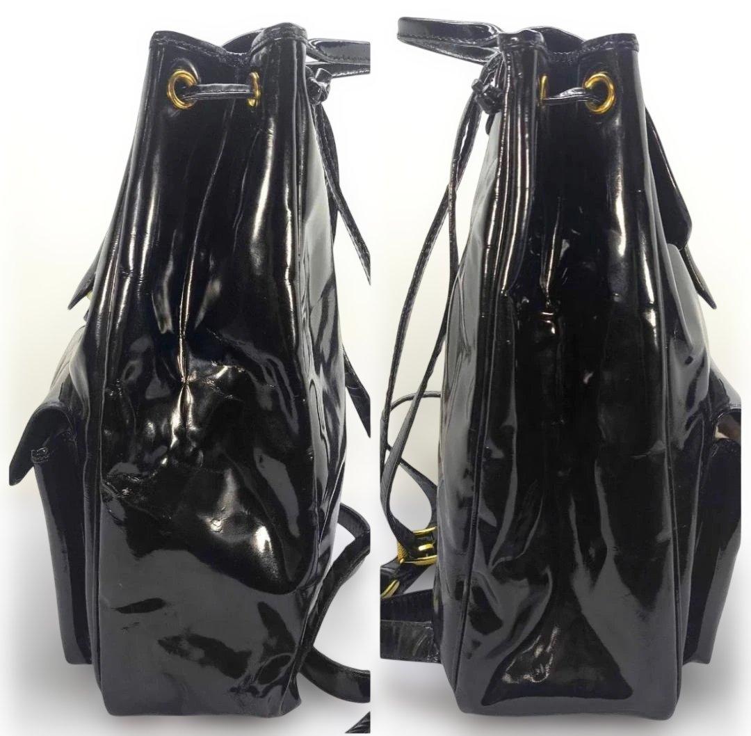 BOTTEGA VENETA イントレチャート リュック 黒 ボッデガヴェネタ