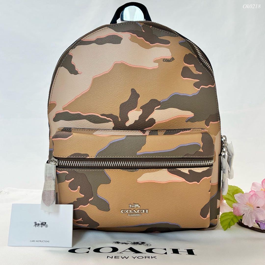 【新品同様/カード付】コーチ F31452 ミディアム チャーリー リュック