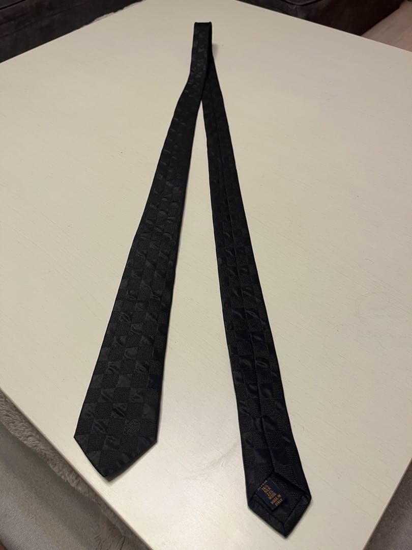 LOUIS VUITTON ブラック チェック柄 ネクタイ
