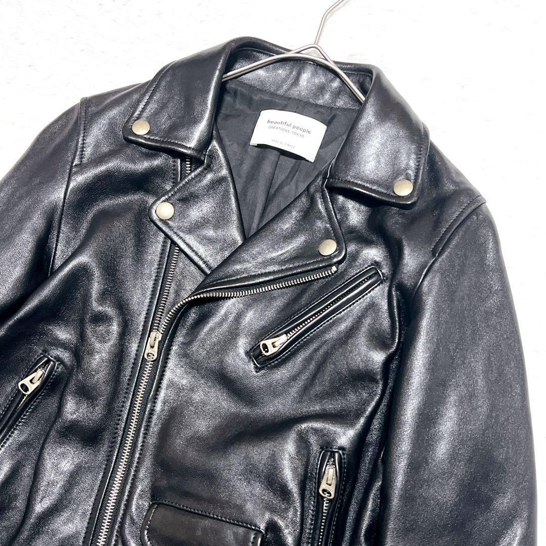 beautiful people ダブルライダース 羊革 上質シープレザー