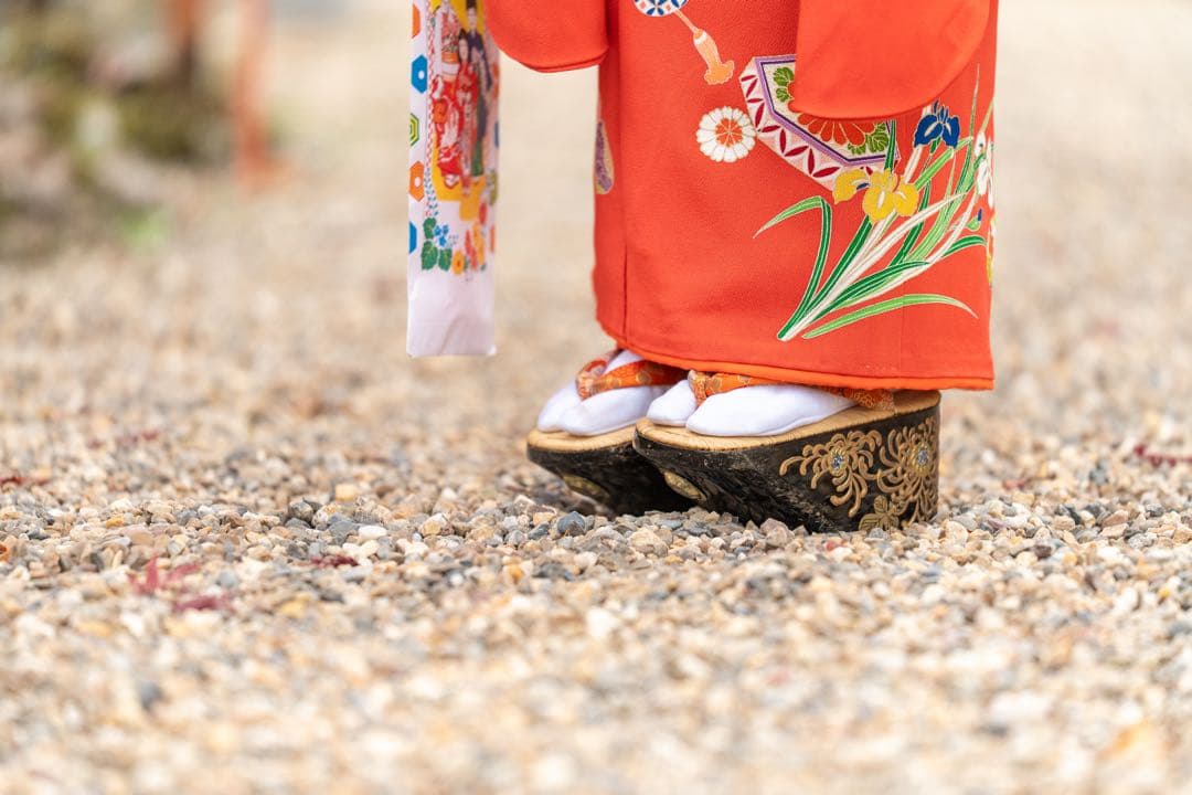 七五三　ぽっくり　おこぼ　最高級品　金蒔絵、螺鈿細工　アンティークおはりばこ