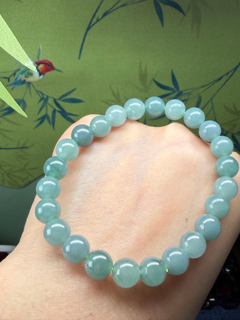 買得品❣️天然A貨翡翠　魅力的な藍水翡翠ブレスレット