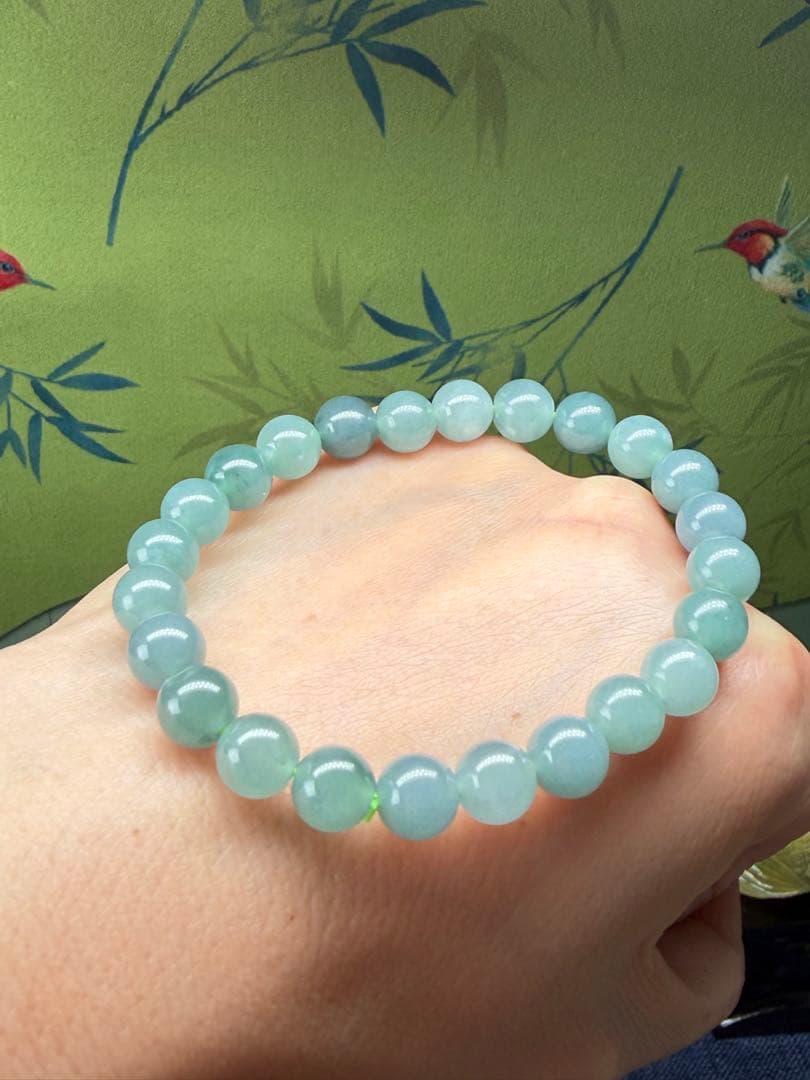 買得品❣️天然A貨翡翠　魅力的な藍水翡翠ブレスレット