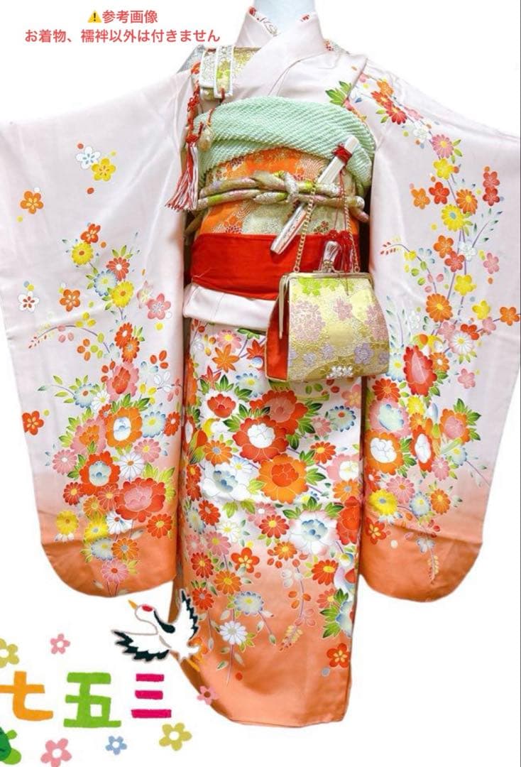 【豪華友禅】七五三　5歳〜7歳　女の子　正絹　ピンク系