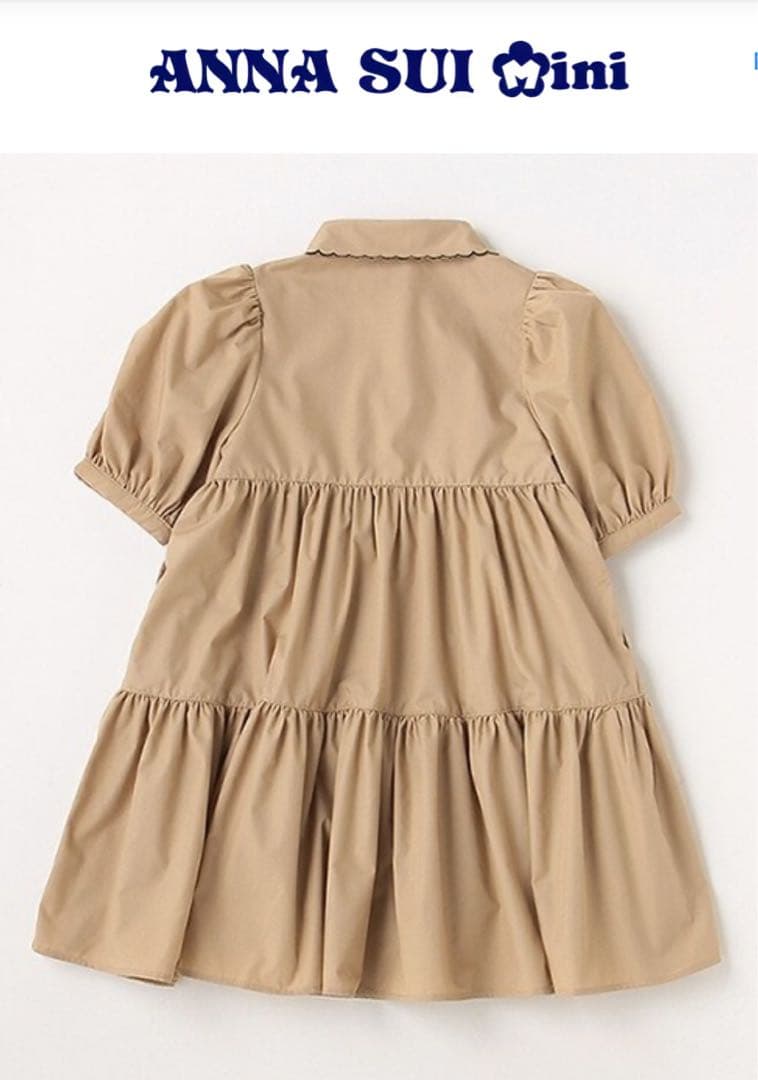 新品　アナスイミニ　衿スカラティアードワンピース　140