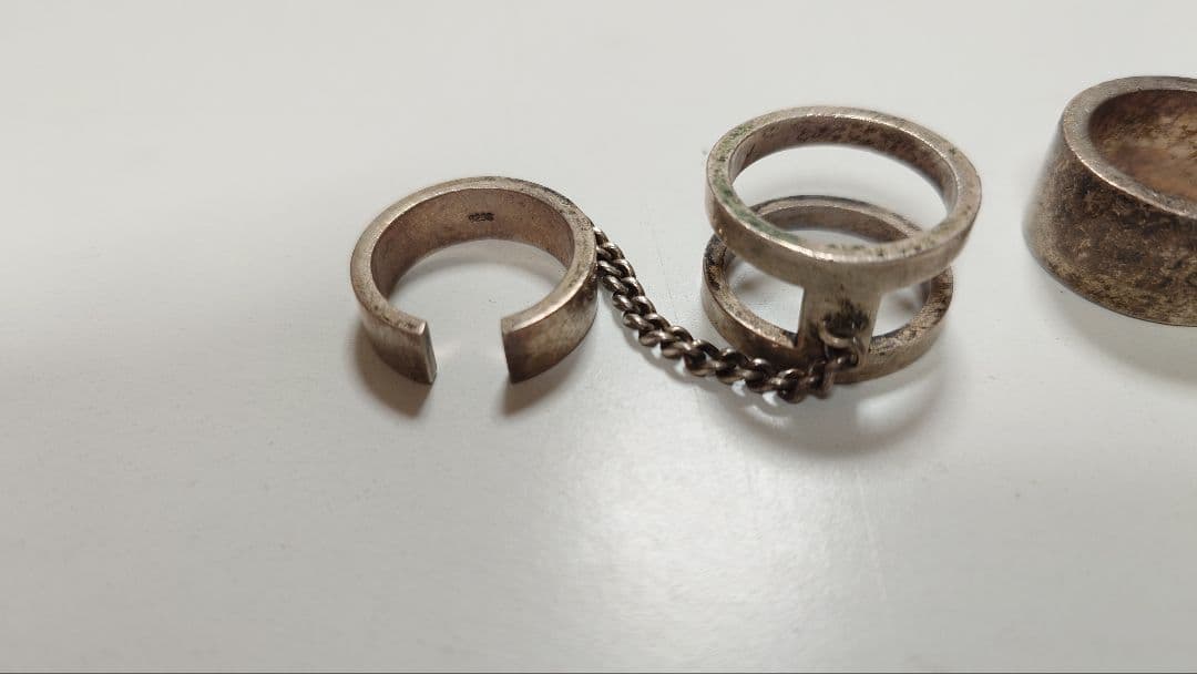 シルバー チェーン付きリング