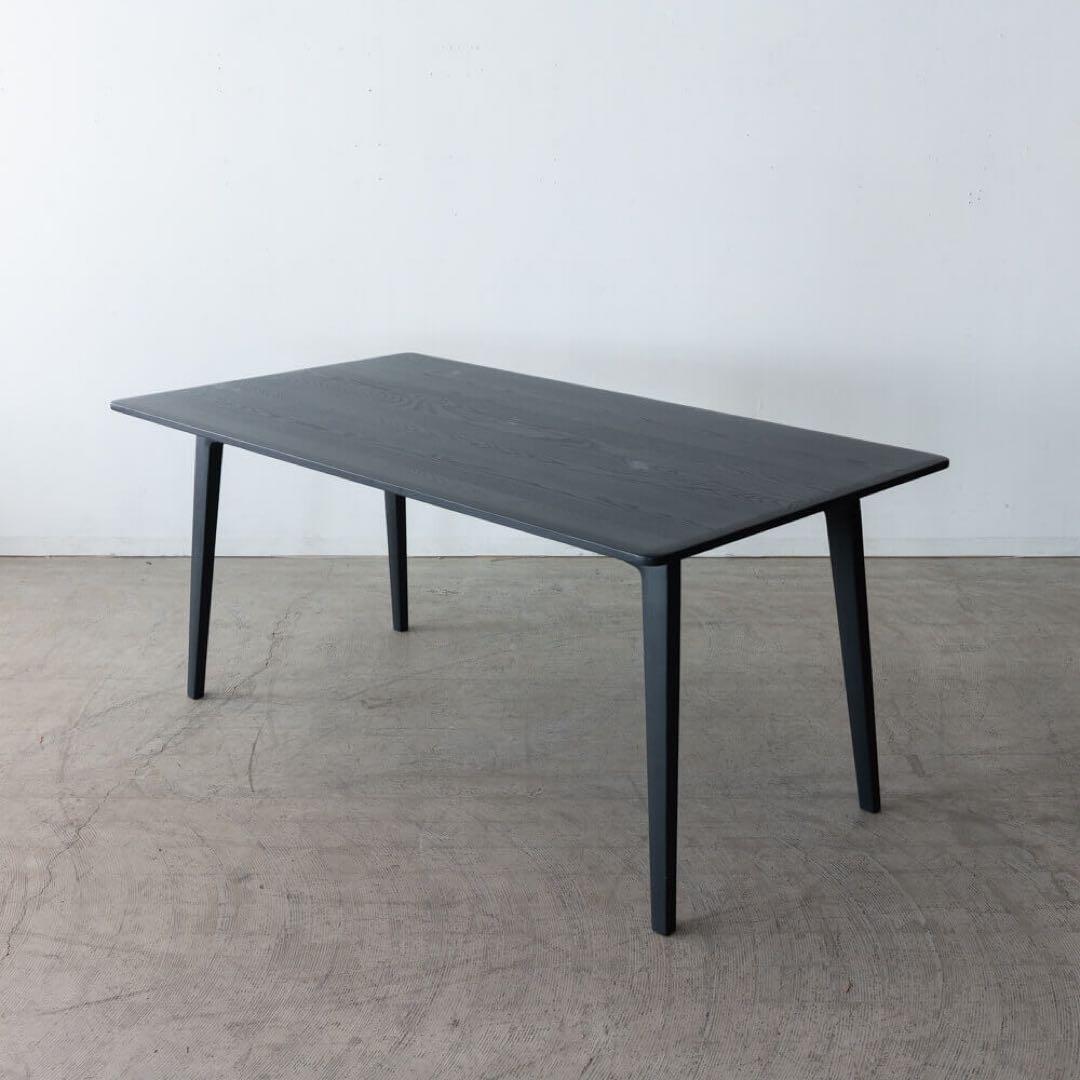 ELEGANCE ダイニングテーブル160 ホワイトアッシュ材無垢 Black