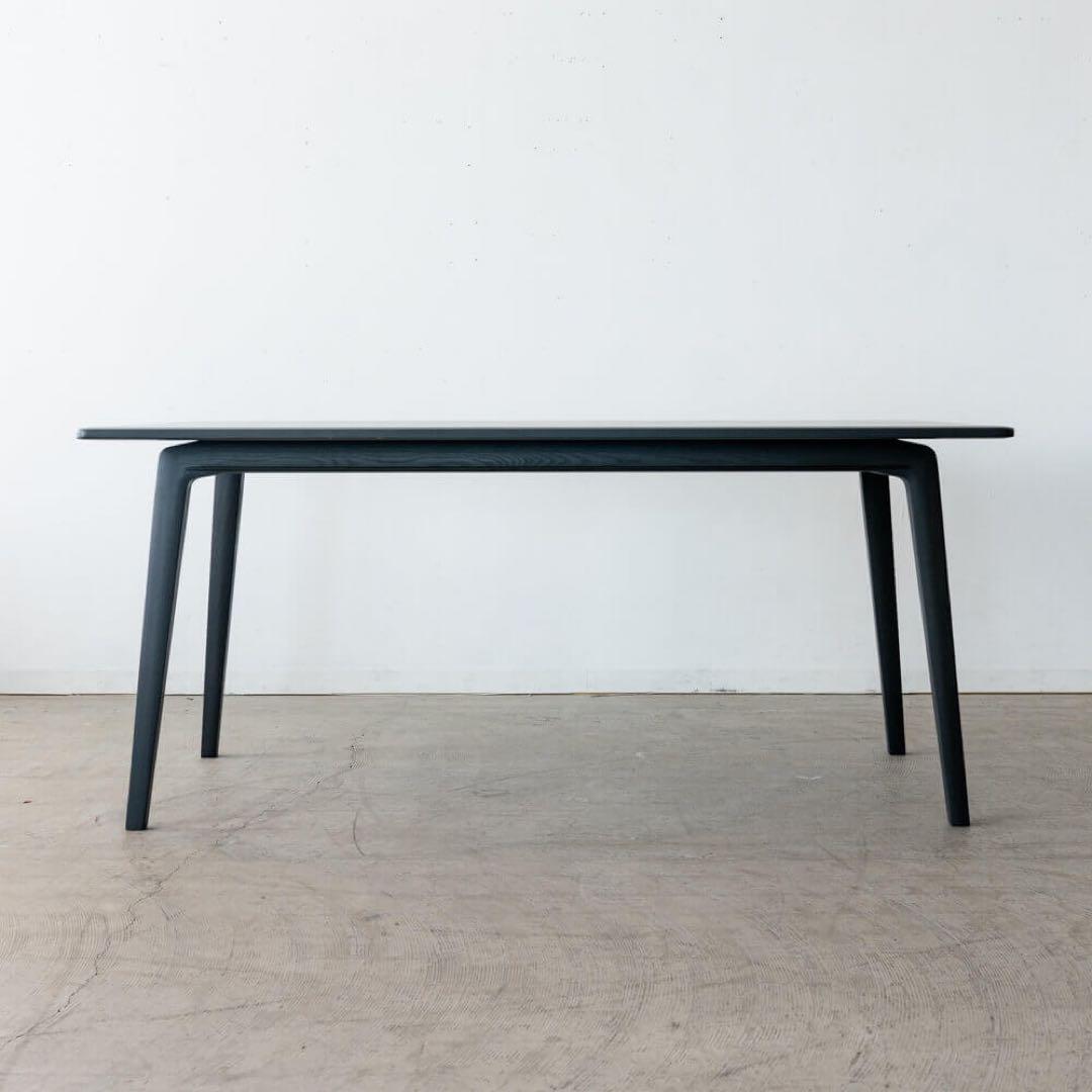 ELEGANCE ダイニングテーブル160 ホワイトアッシュ材無垢 Black