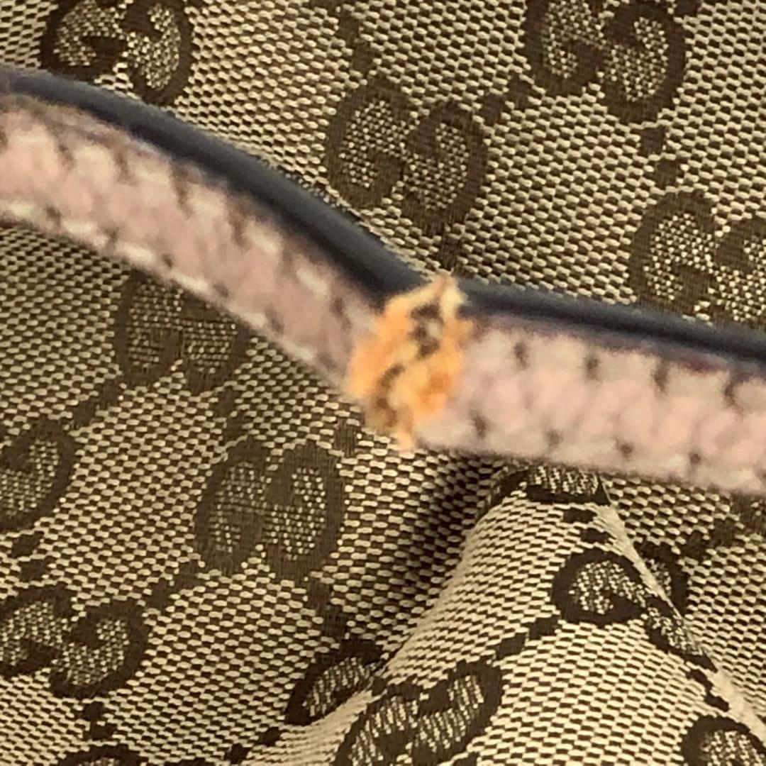 GUCCI グッチ GGキャンバス×レザー トートバッグ ベージュ×ピンク系