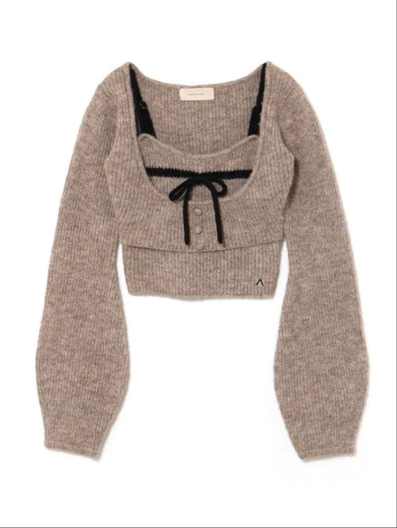 ANDMARY Natalie ribbon set アンドマリー モカ