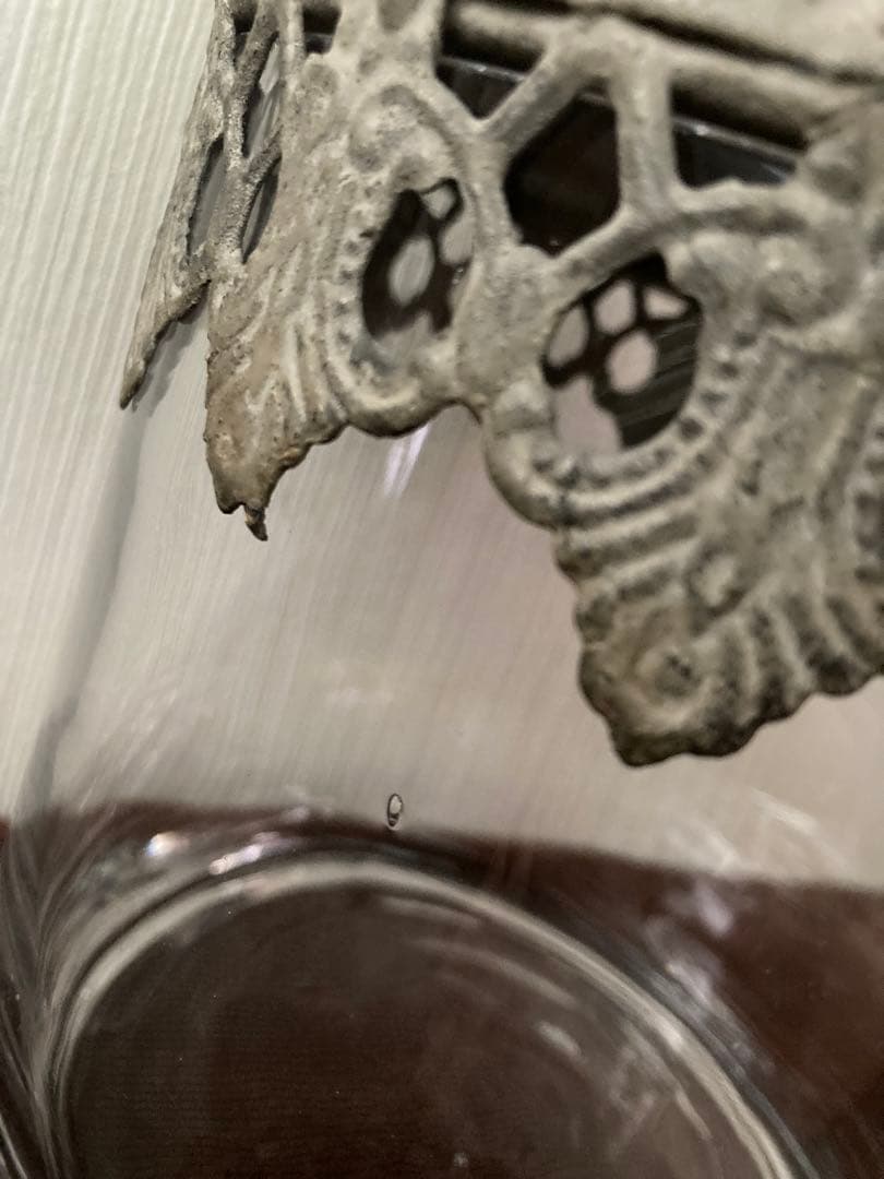 ★フランス・アンティーク・蓋付きキャニスター★蚤の市★ヴィンテージ★ガラス瓶★