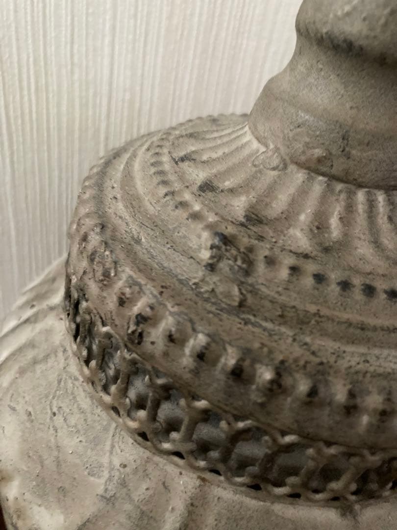 ★フランス・アンティーク・蓋付きキャニスター★蚤の市★ヴィンテージ★ガラス瓶★