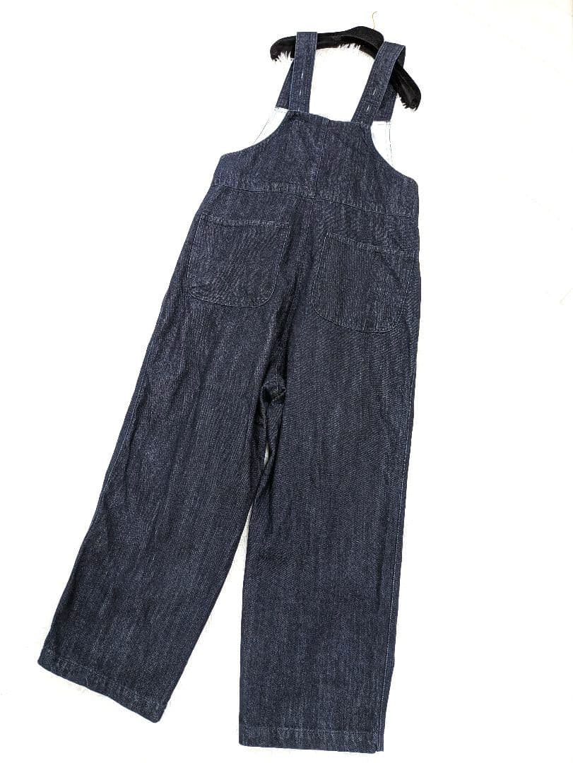 ネストローブ デニムフロントホックサロペット　インディゴ