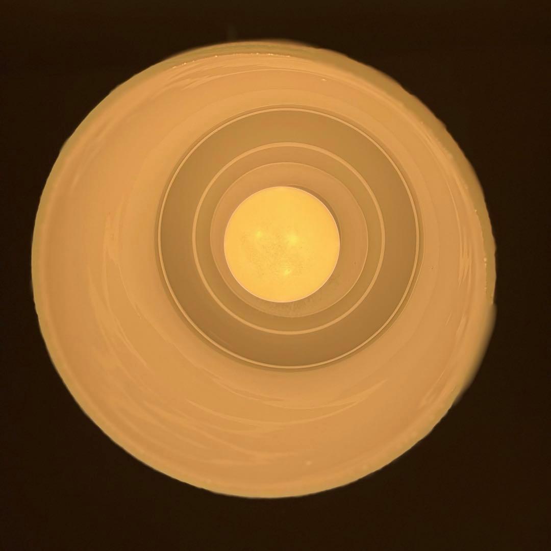 昭和レトロ 乳白ガラス ミルクガラス ペンダントライト 電笠 電傘 乳白色