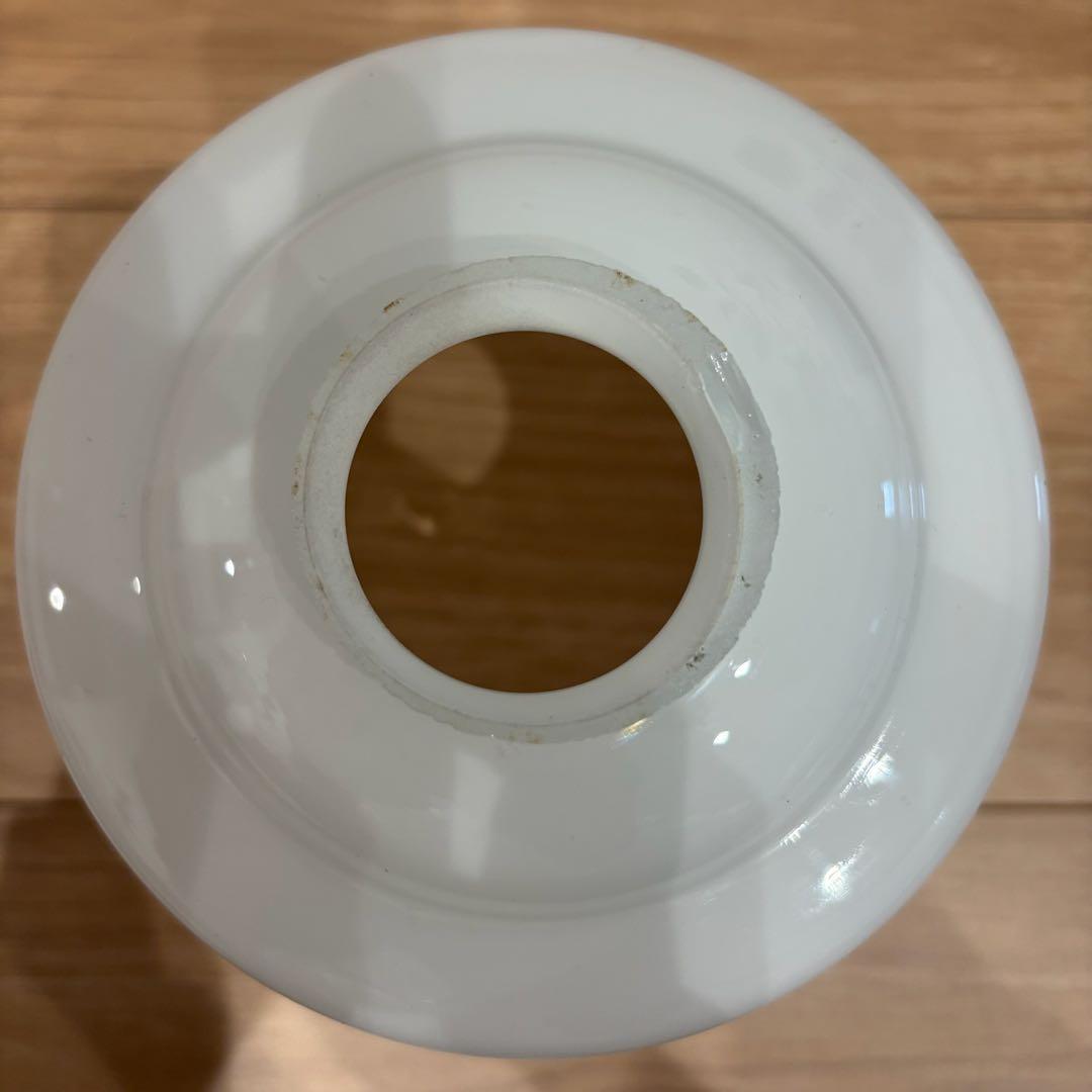 昭和レトロ 乳白ガラス ミルクガラス ペンダントライト 電笠 電傘 乳白色