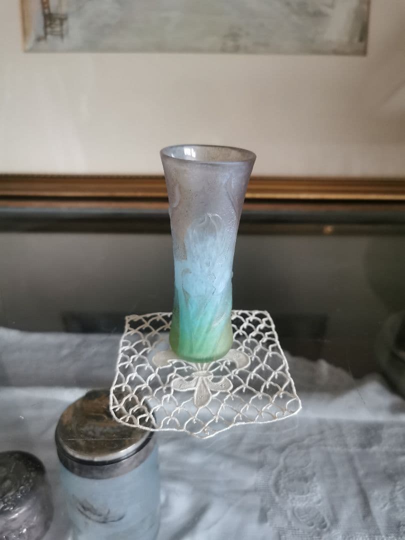 アンティーク ポワンドヴェニス フルール・ド・リス 騎士の百合紋 プチドイリー