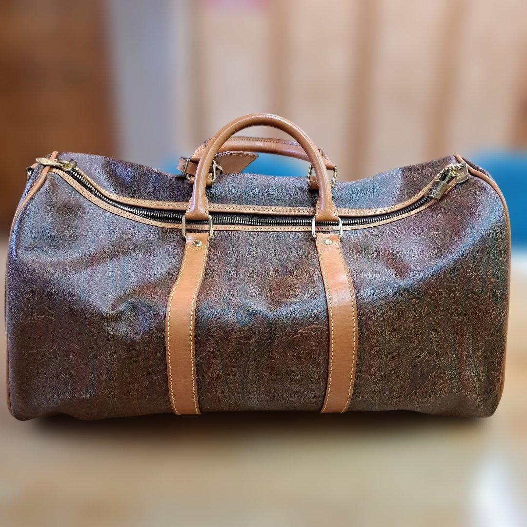 美品エトロ ボストンバッグ　ペイズリー柄