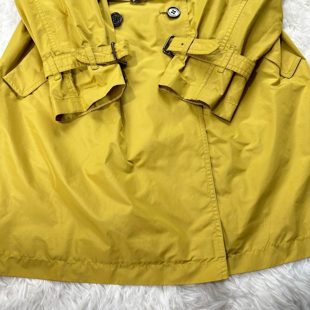 バーバリーロンドン✨撥水スプリングコート イエロー メガチェック サイズ38