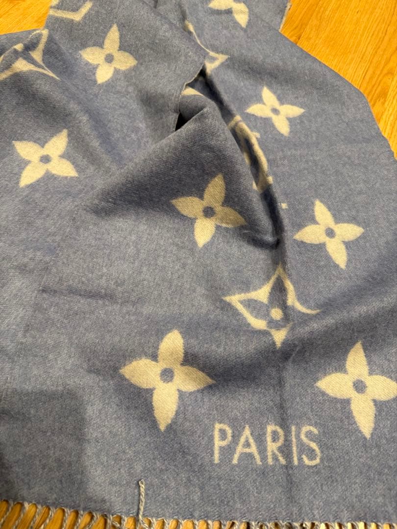 ルイヴィトン マフラー カシミヤ　レイキャビック ライトブルー