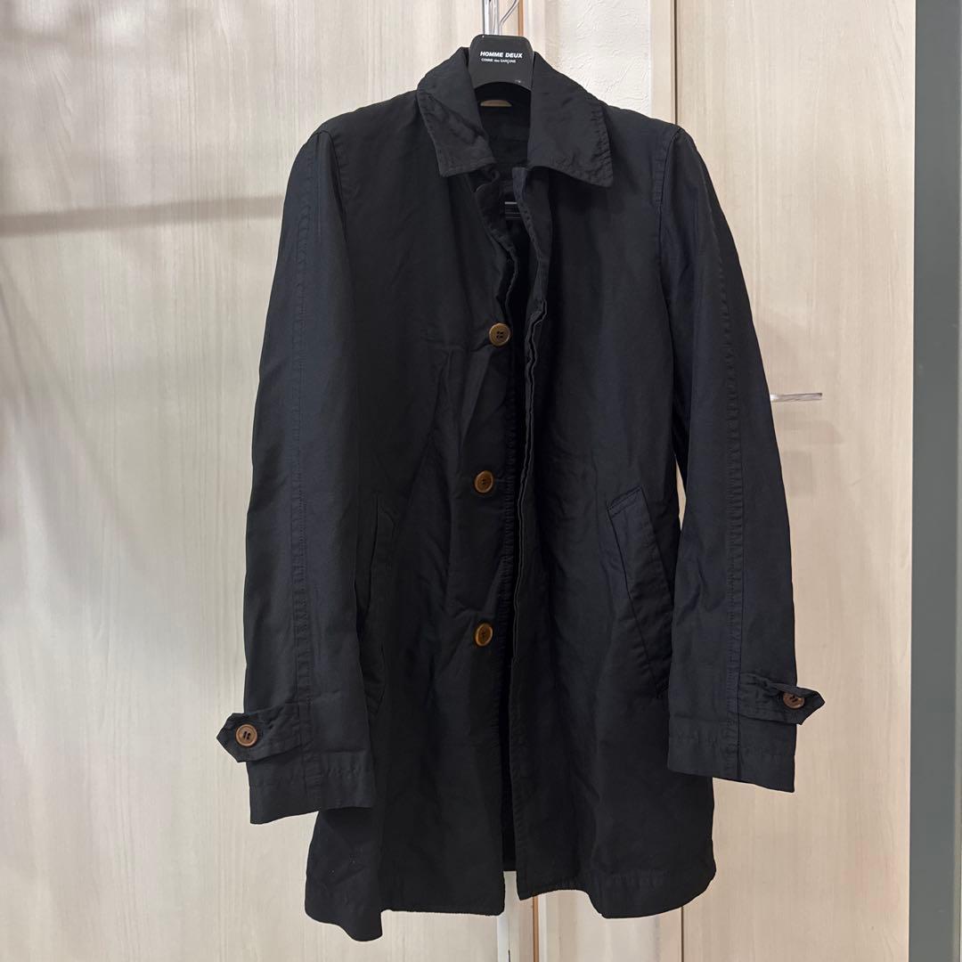 COMME des GARCONS ブラック ステンカラーコート