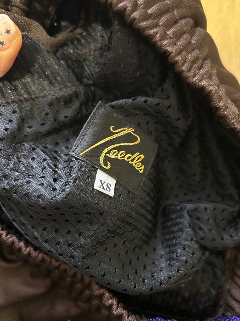 【美品】Needles LQ405 トラックパンツ　ブラウン×パープル XS