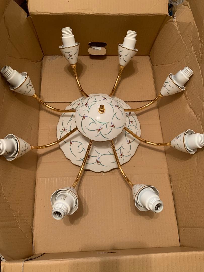 [ヤマギワ]シャンデリア　陶器