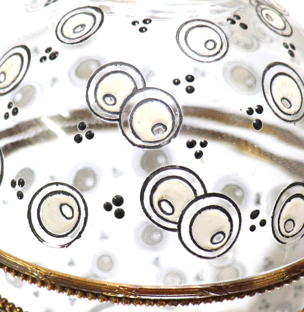 オールド・バカラ ジョルジュ・シュバリエ ブロンズ装飾エナメル彩木の実文 ボウル