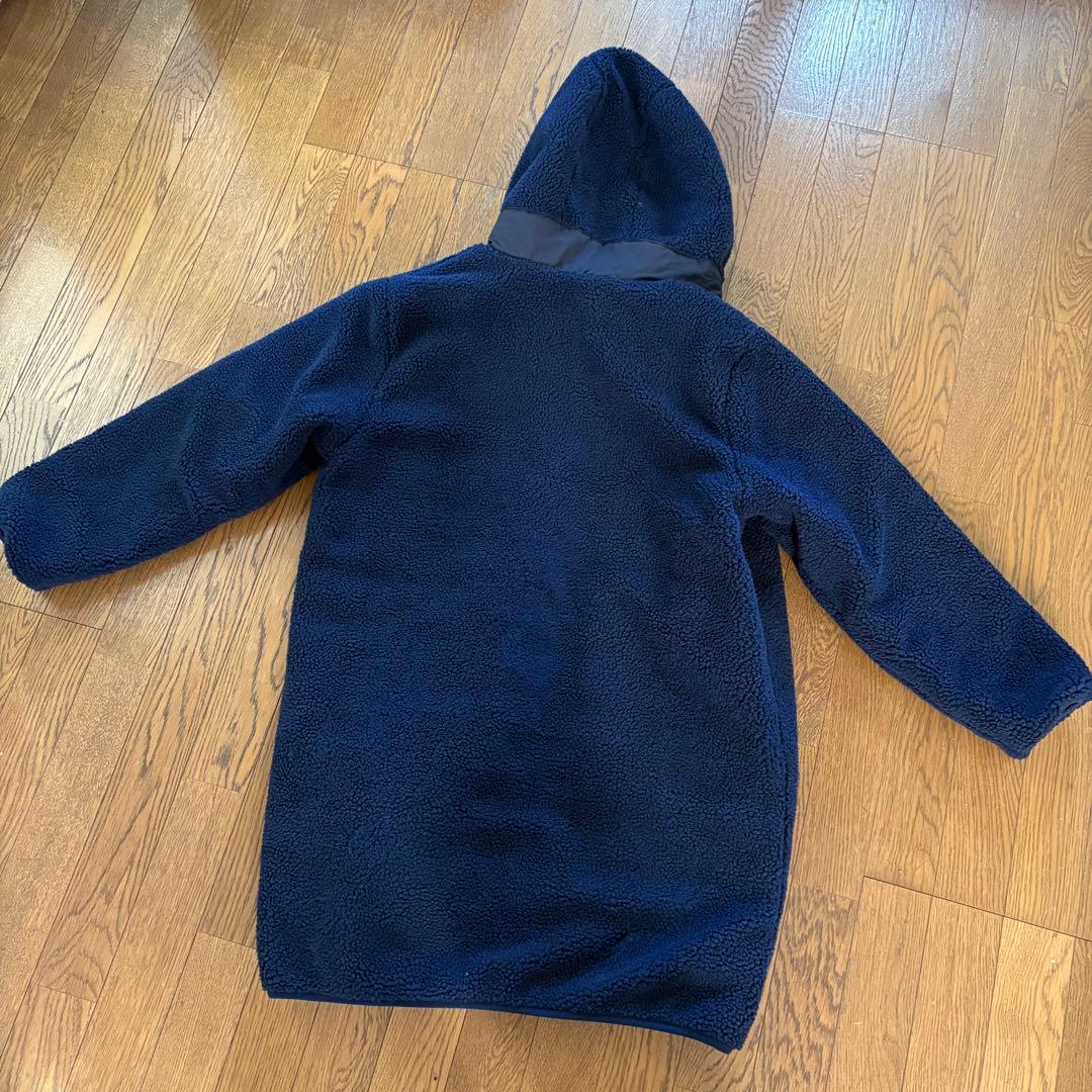 美品⭐︎お値下げ【TAION】ノーリーズ別注ボア×ダウンフードコート　ネイビー