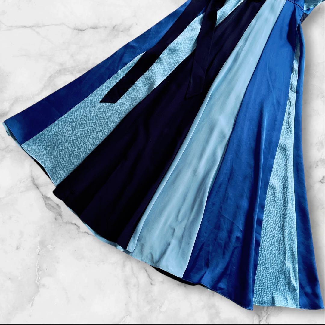 美品✨ダイアン・フォン・ファステンバーグ　ラップワンピース　ストライプシルク混