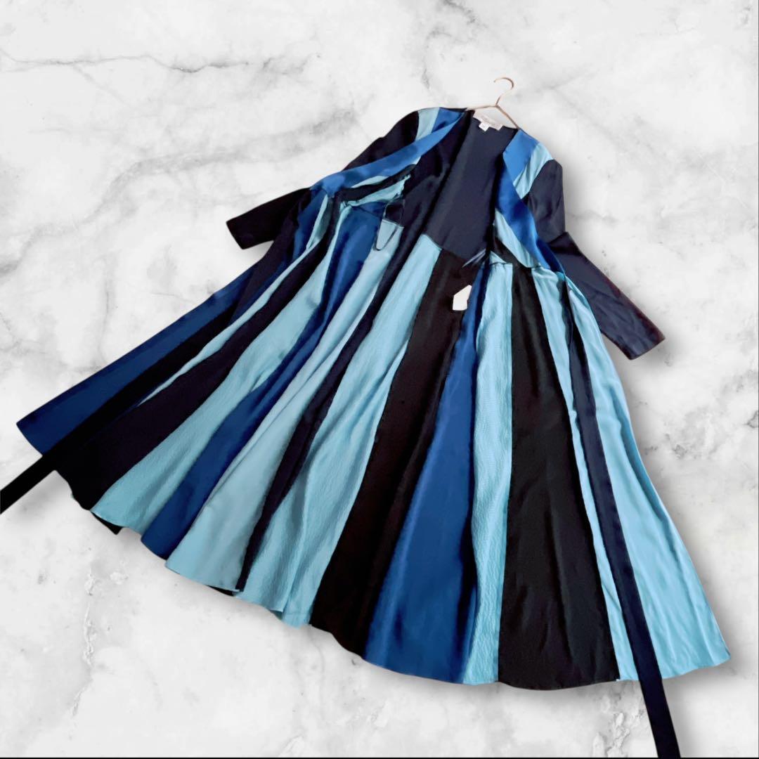 美品✨ダイアン・フォン・ファステンバーグ　ラップワンピース　ストライプシルク混