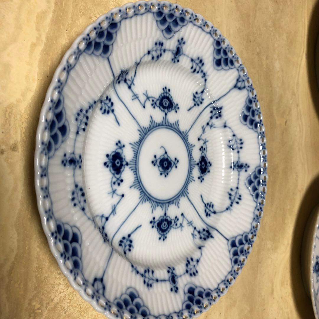 ロイヤルコペンハーゲン　ブルーフルーテッド フルレース ディナープレート