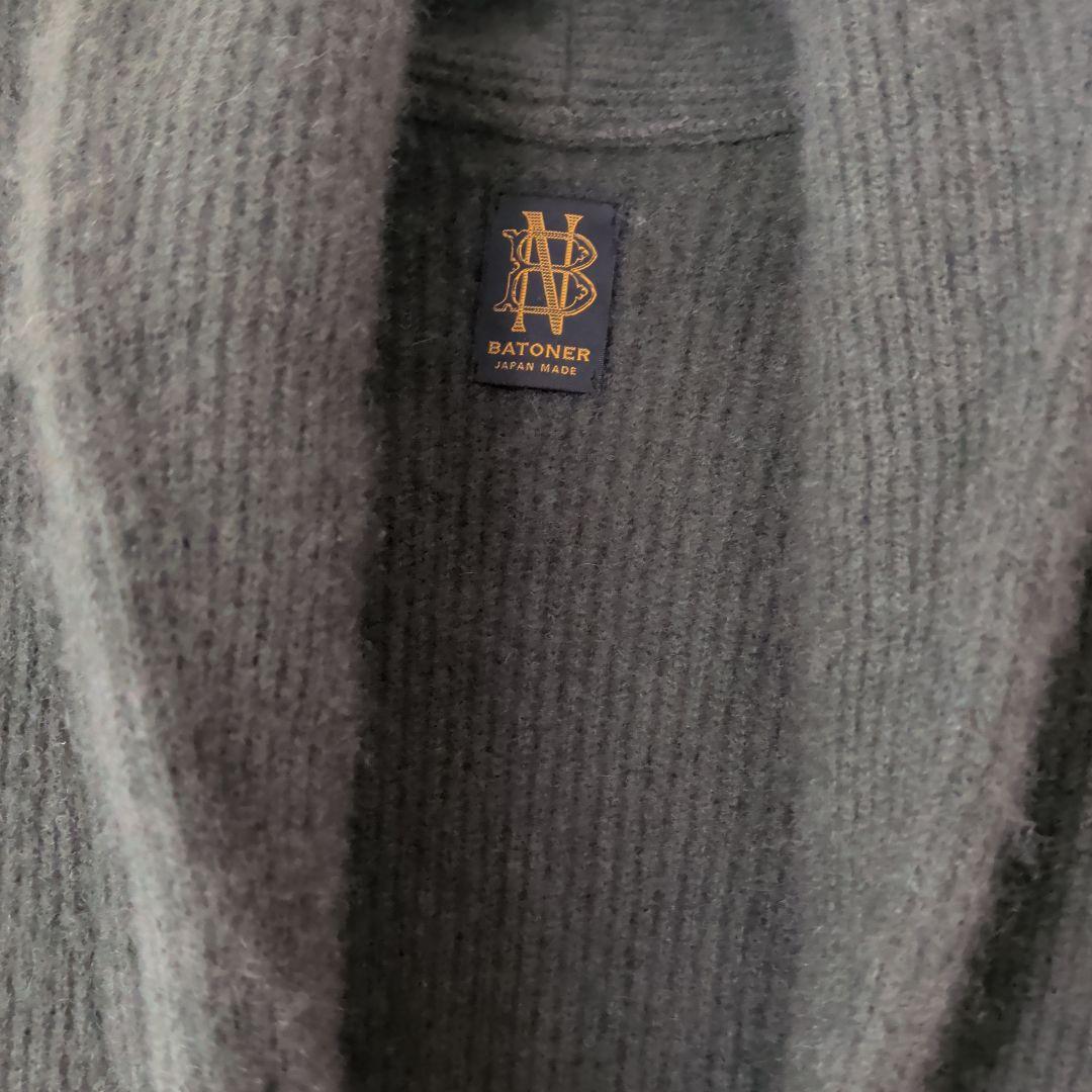 BATONER バトナー カシミヤフォックスショールカラーカーディガン