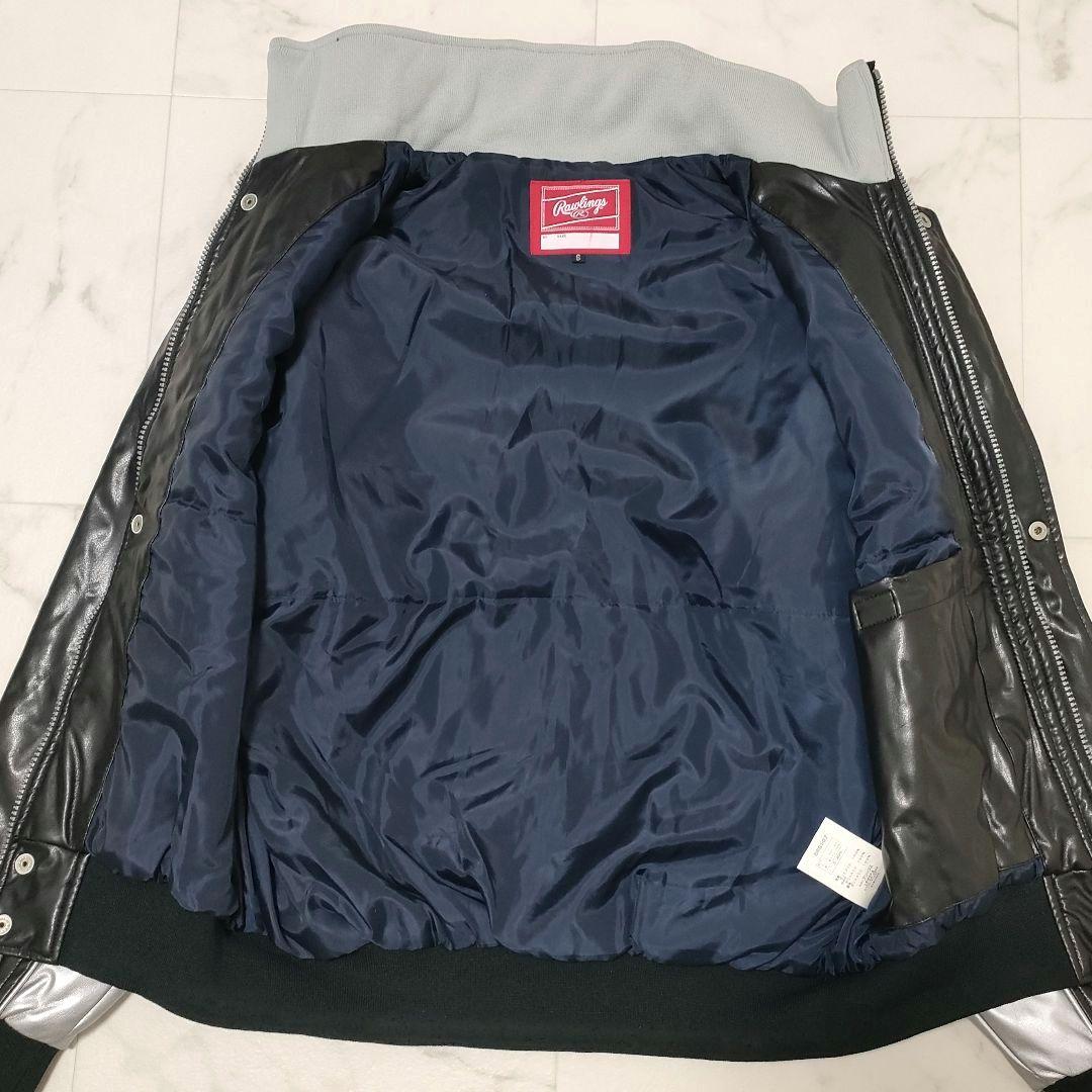 【美品】ローリングス　野球　グラウンドコート　光沢　ブラック　シルバー　Sサイズ