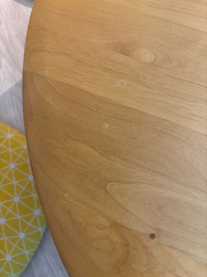 も*た様 【天然木】北欧風ラウンドローテーブル➕クッション5個