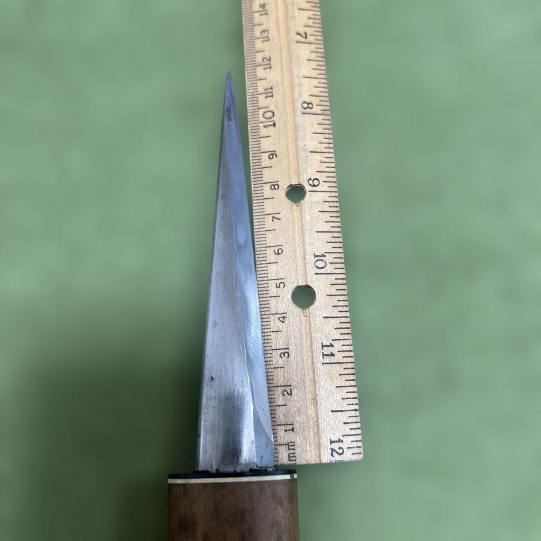 懐刀 柳刃包丁 約12cm 木製ハンドル 全長25cm #4000 仕上げ