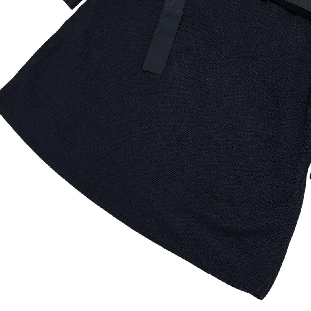 マックスマーラ　カシミア混　ロングコート　カーディガン　ベルト付き　異素材