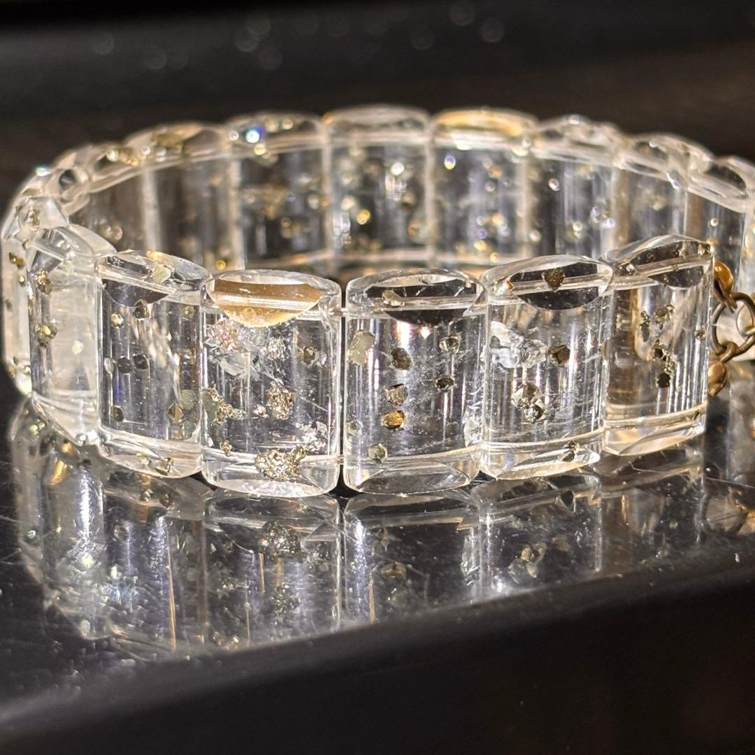 超貴重❗️マーカサイトインクォーツ ブレスレット マグネット金具