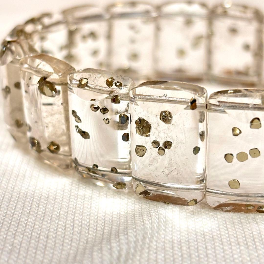 超貴重❗️マーカサイトインクォーツ ブレスレット マグネット金具