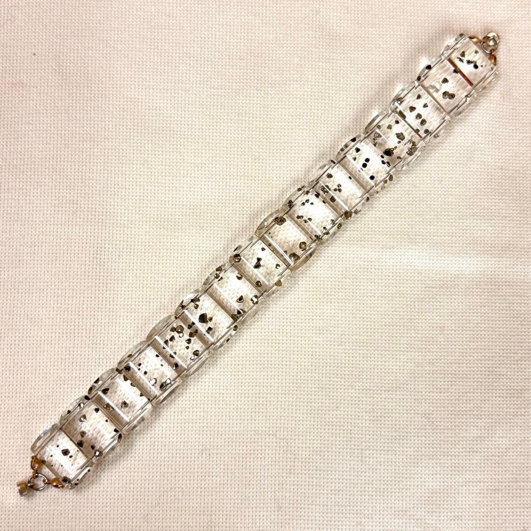 超貴重❗️マーカサイトインクォーツ ブレスレット マグネット金具