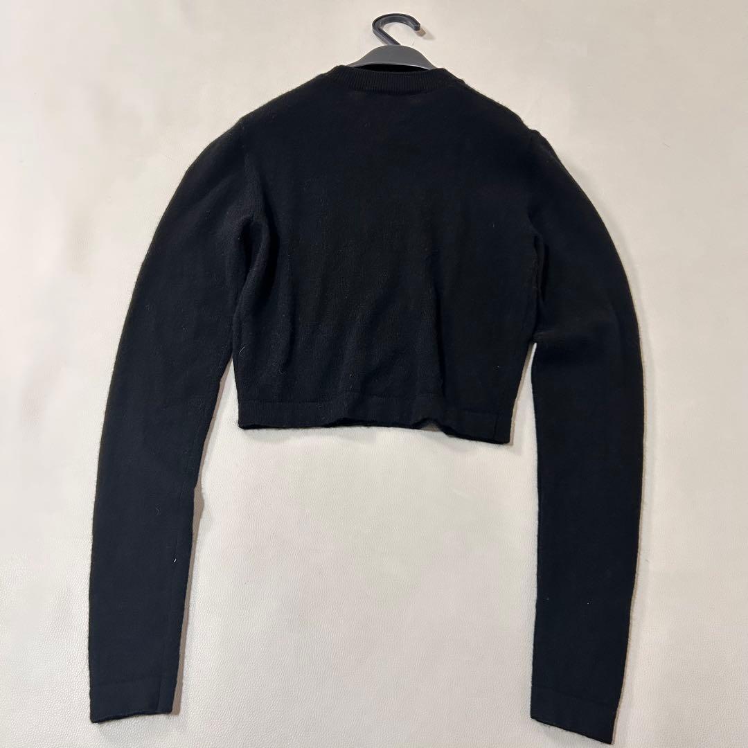 シシクイ　SHISHIKUI カシミヤ100% クロップド丈クルーネックニット