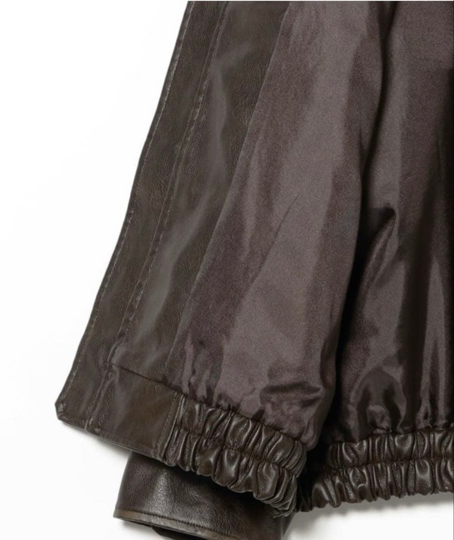 RayBEAMS フェイクレザー フライト ジャケット/ダークブラウン/0サイズ