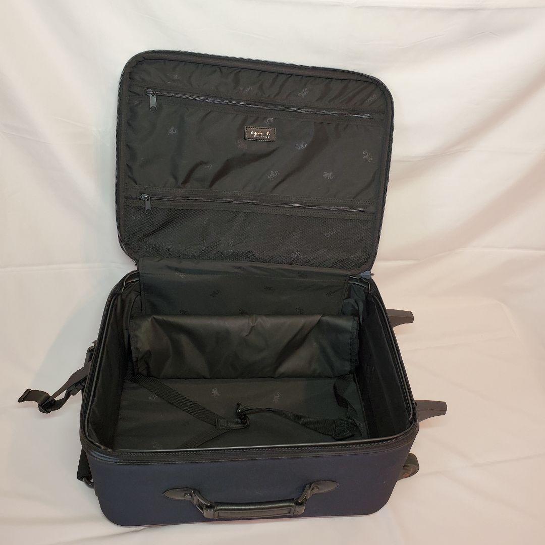 agnes b. ネイビー キャリーケース　鍵付き　サザビー　ポーチ付き