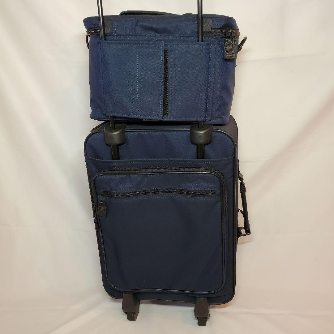 agnes b. ネイビー キャリーケース　鍵付き　サザビー　ポーチ付き