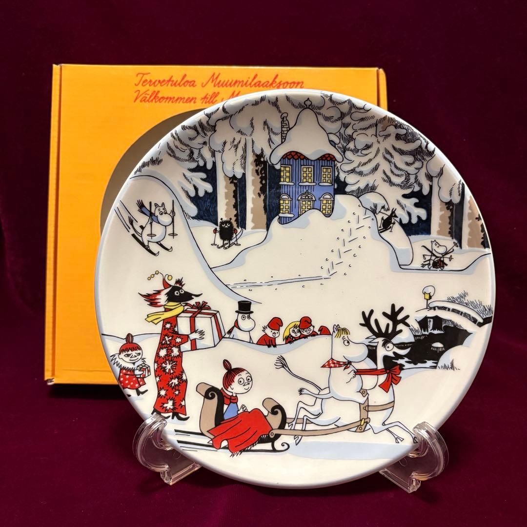 【箱あり】ムーミンアラビア ウォールプレート 1997年クリスマスグリーティング
